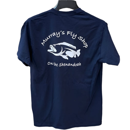 Murray's Bass Popper T-Shirt in navy