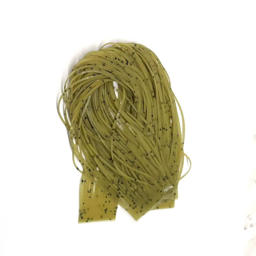 Crazy Legs rubber legs in Olive/Black Flake — rubber legs for stonefly and bass fly tying