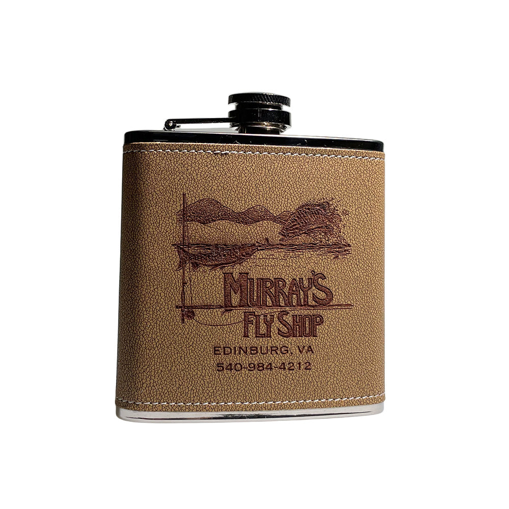 Murray's Fly Shop Flask in leather