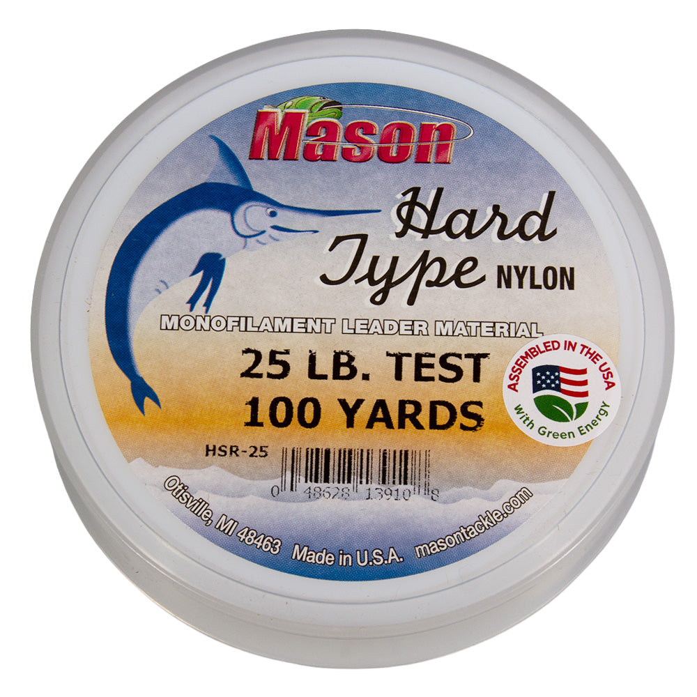 Mason Hard Type Nylon Leader Material in 25lb