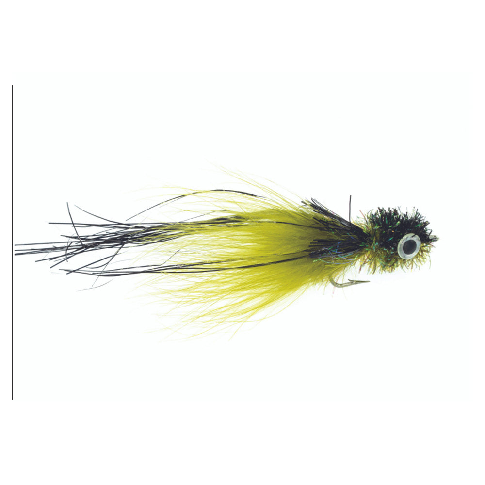 Marabou Murdich Minnow streamer in Olive-Black for smallmouth bass fishing