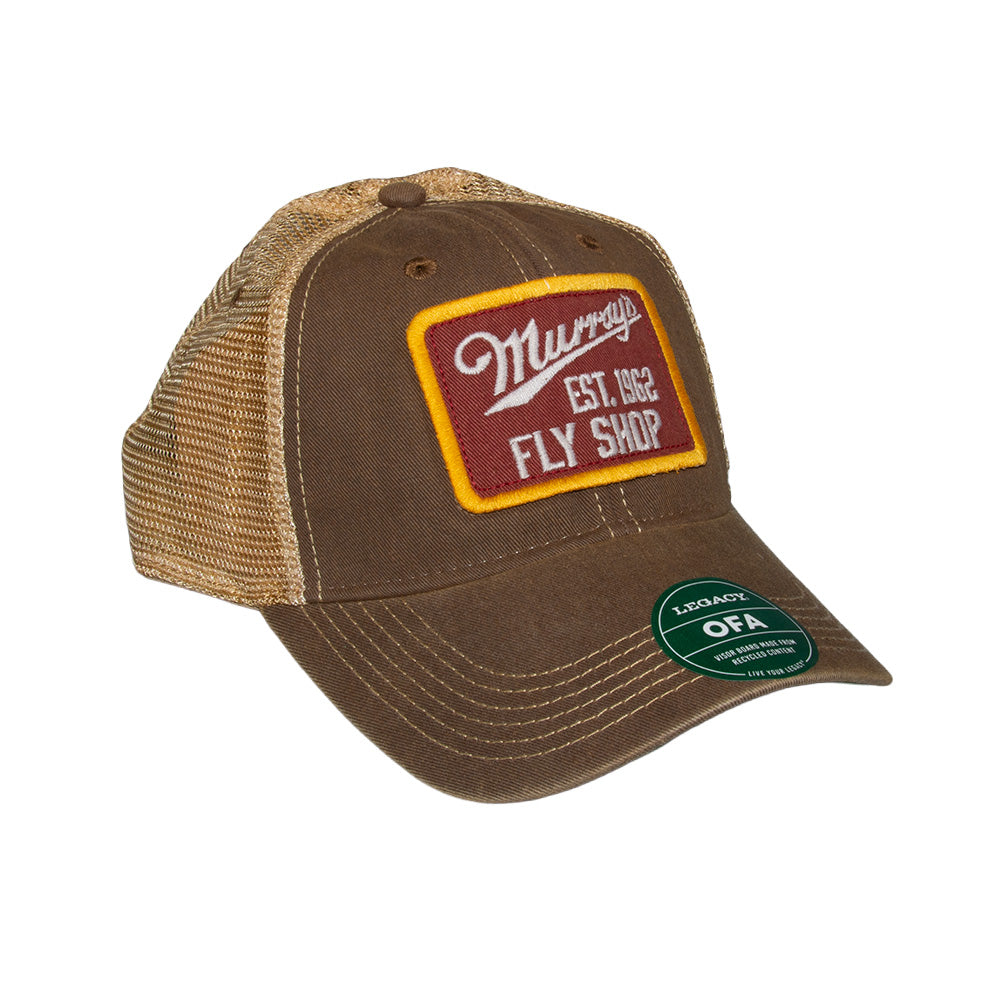 Murray's Fly Shop trucker hat with Established 1962 logo on the front