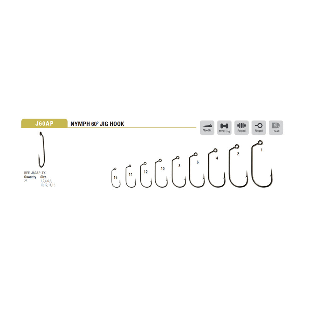 Mustad Heritage J60AP Nymph Jig hook