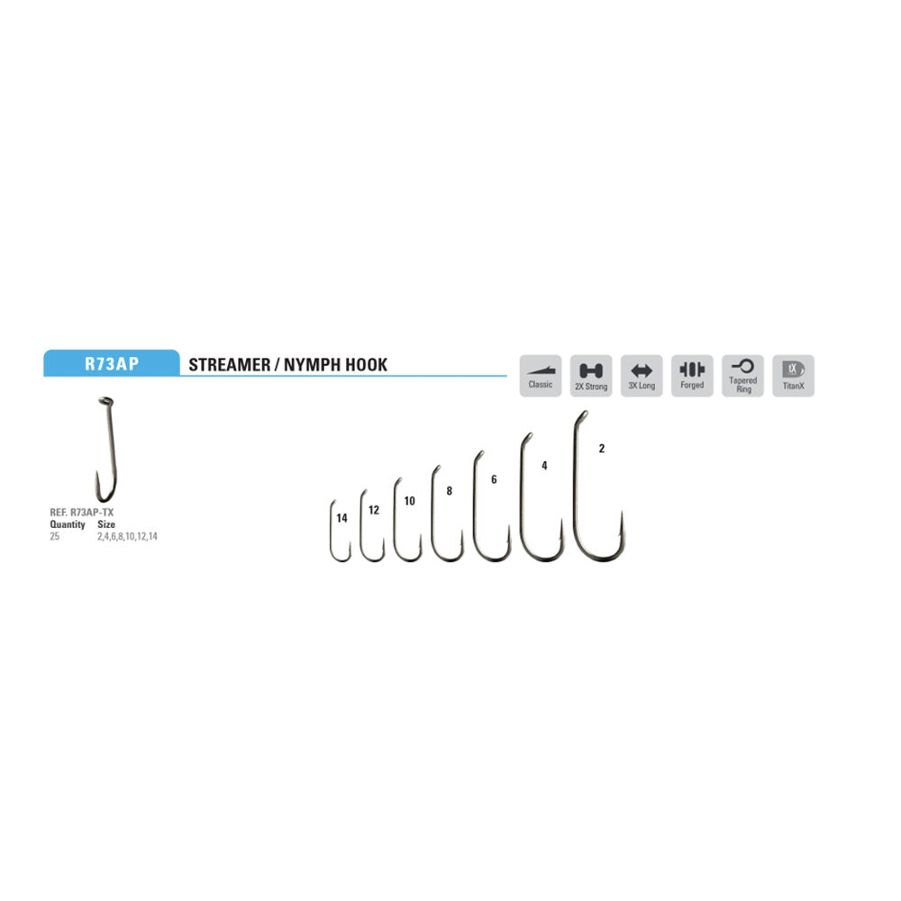 Mustad Heritage R73AP Streamer Nymph Hook