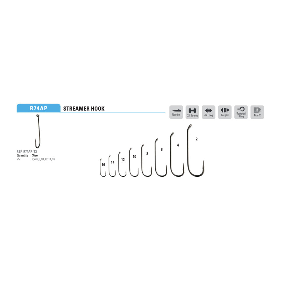 Mustad Heritage R74AP Streamer Fly Fishing Hook