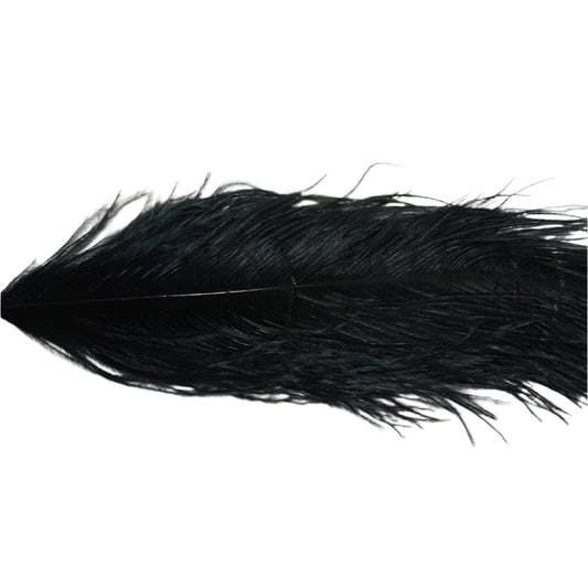 Ostrich Plume in black used for fly tying