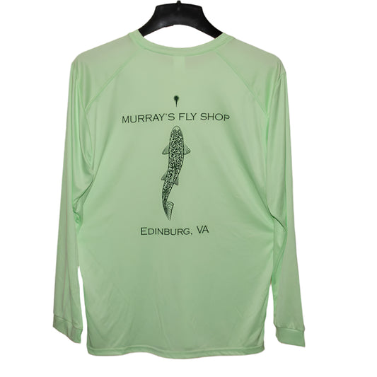 Murray's Paragon Long Sleeve Shirt with brook trout in limeade