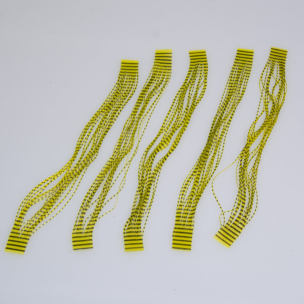 Sili Legs, Barred in Yellow used for fly tying