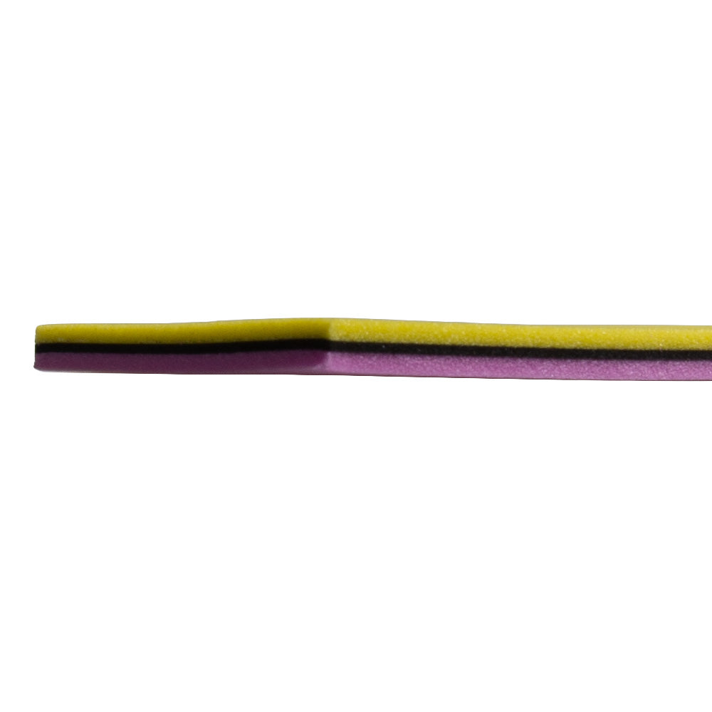 Triple Decker Foam in yellow black and pink for fly tying