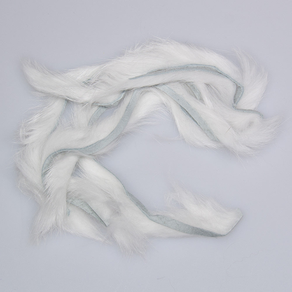 Zonker Strips in White for fly tying