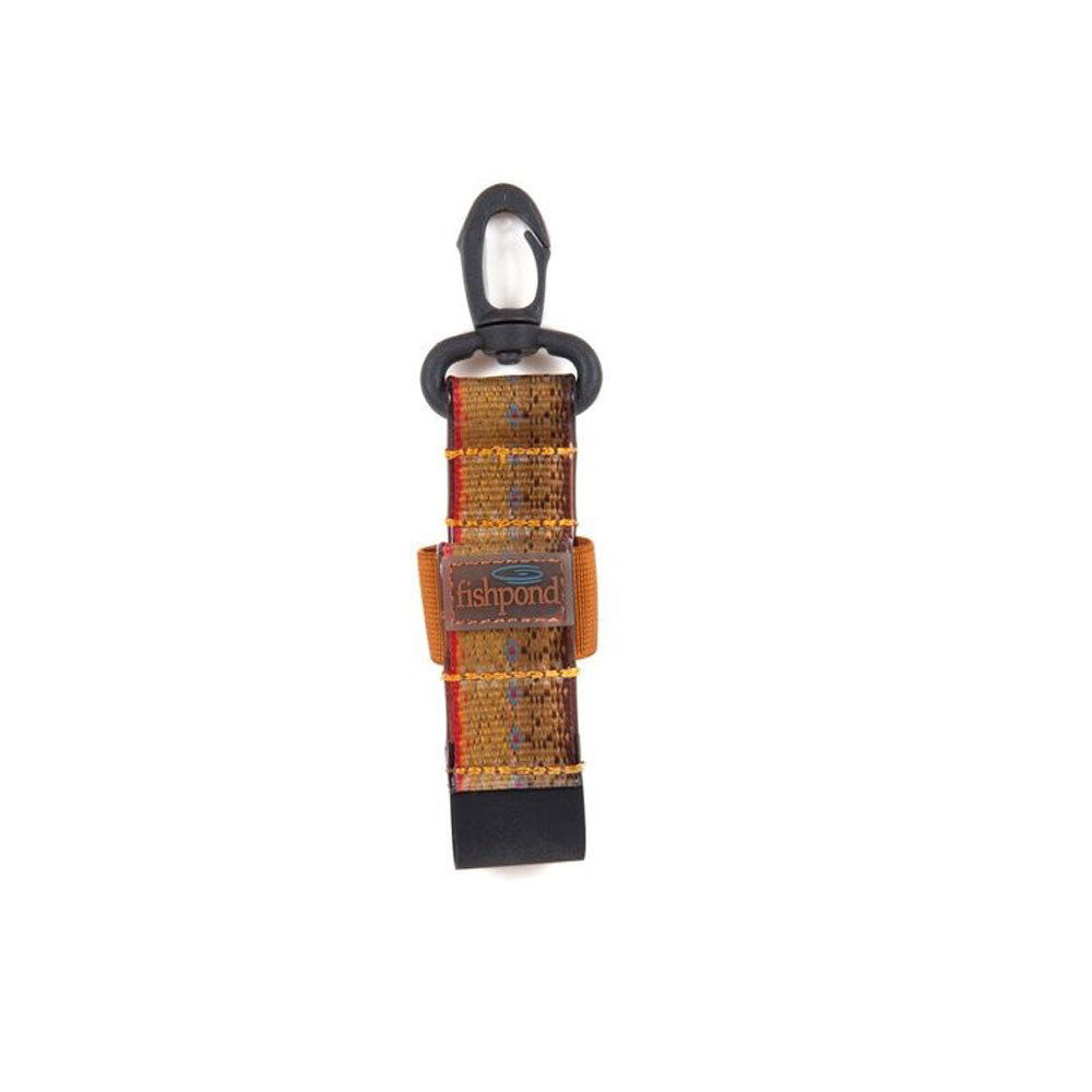 Fishpond Dry fly Shake bottle holder shown in Brown Trout Color - on a white background