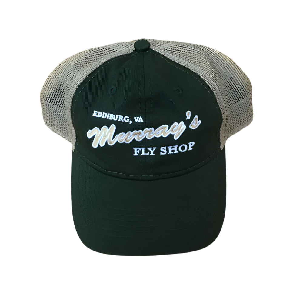 Murray's Fly Shop Mesh Hat in Dark Green Tan