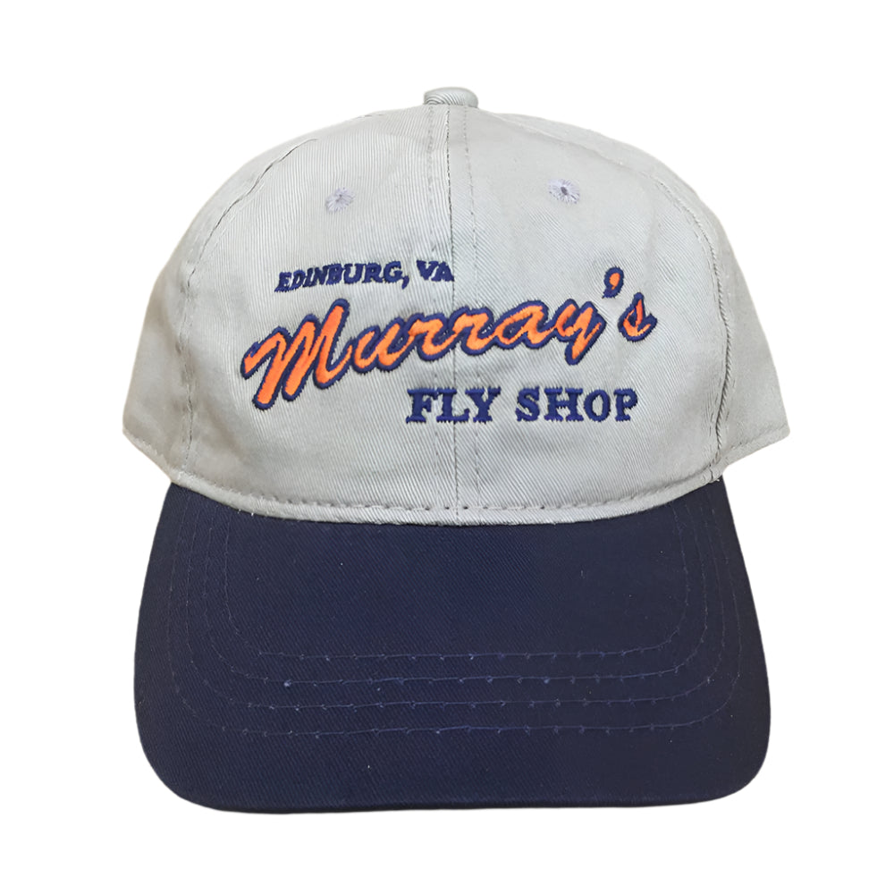 Murray's Fly Shop Solid Back Baseball Hat in Khaki and Navy
