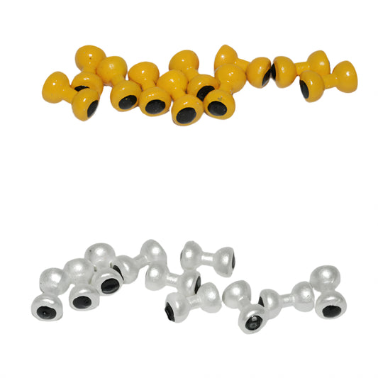 Dumbbell Eyes--Painted - Fly Tying Eyes - Murrays Fly Shop