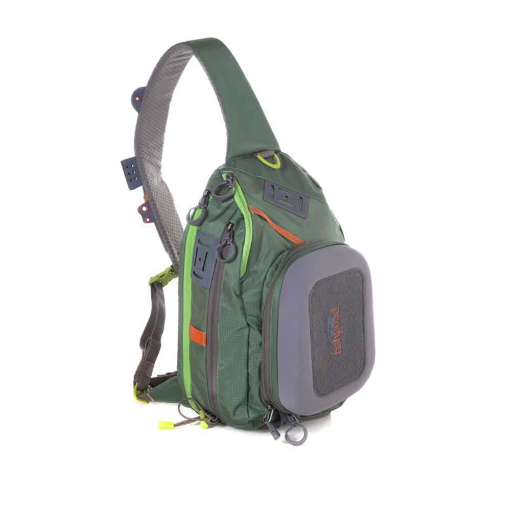 Fishpond Summit Sling pack shown in Tortuga Color on a white background