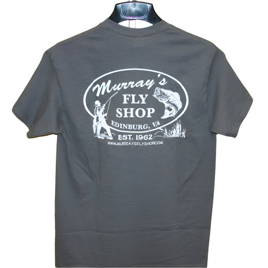 MFS T-Shirt Charcoal with White Fly Caster Back