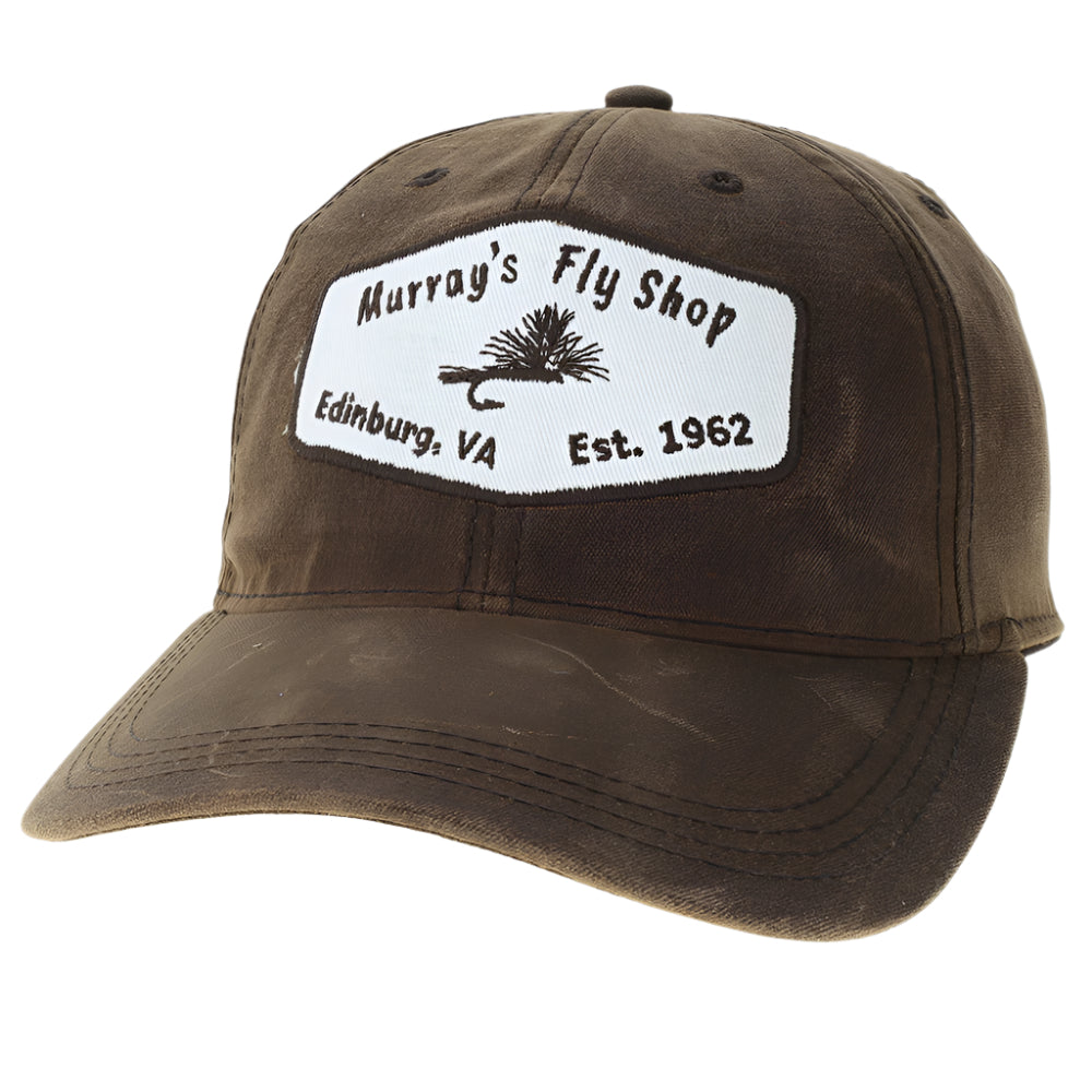 Murray's Fly Shop waxed cotton hat in dark brown