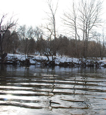 Snow covered Smallmouth Bass Stream