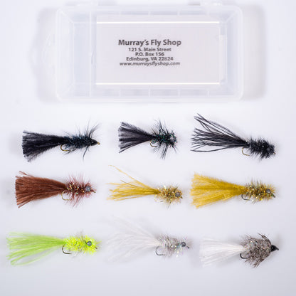Murray's Marauder Bass Fly Assortment are excellent smallmouth bass flies for the Shenandoah River