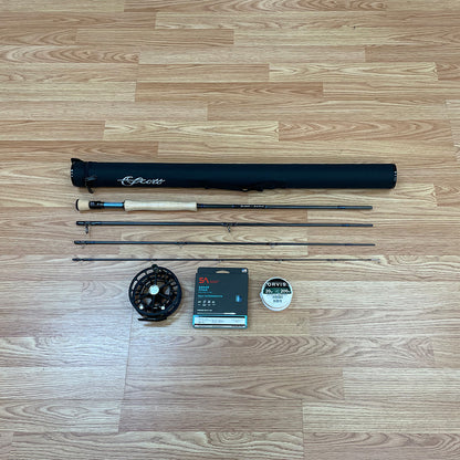 9 foot fly fishing rod with disc drag reel Scott Wave 9ft 9-weight & Outfit 21 Daiwa TD Black Grip Joint Simply add a leader Style:50 LB (300 yards)