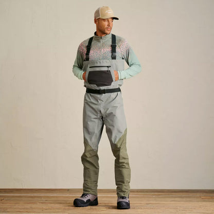 Orvis Men's Clearwater Stockingfoot Wader front view – breathable 4-layer fly fishing waders