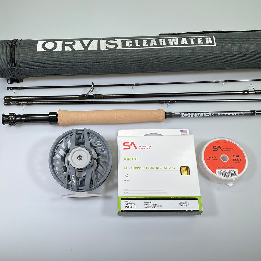 Orvis Clearwater 906-4 fly rod outfit with Clearwater III Reel in charcoal gray