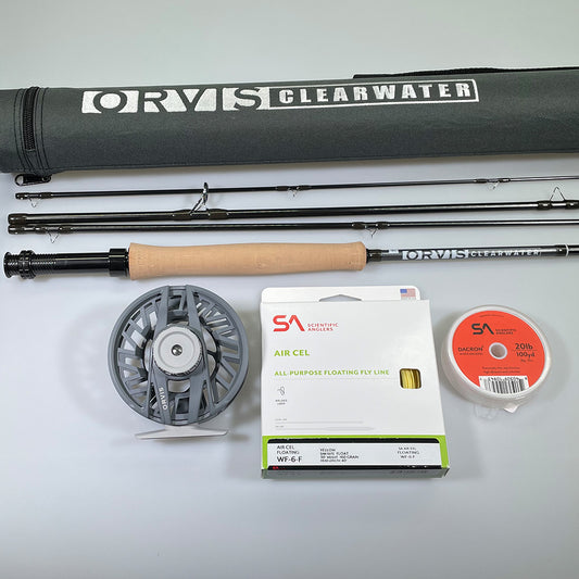 Orvis Clearwater 906-4 fly rod outfit with Clearwater III Reel in charcoal gray