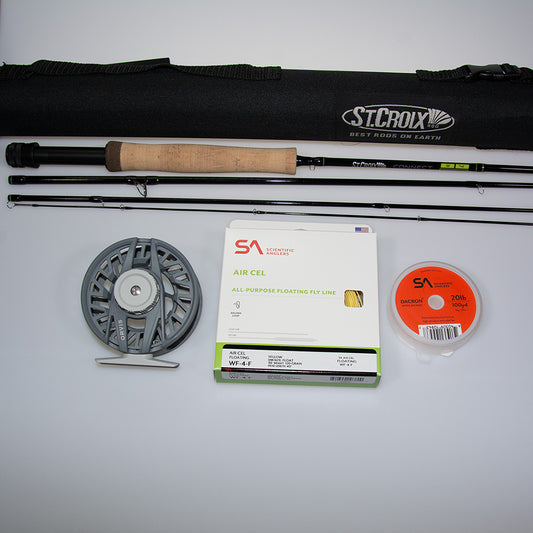 St Croix Connect 8'4wt 4pc fly rod and reel outfit with Orvis Clearwater II Reel
