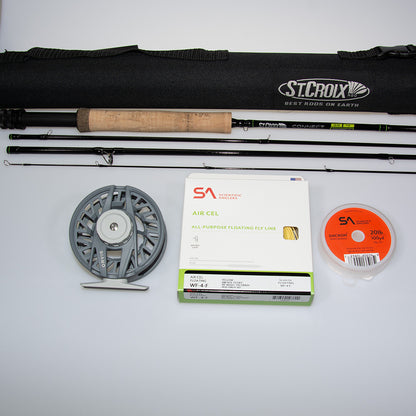 St. Croix Connect 4 weight fly rod outfit with reel and line