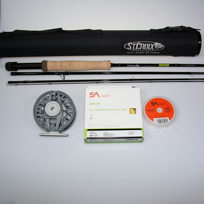 St. Croix Connect 9'4wt 4pc fly rod and reel outfit with Orvis Clearwater II Reel