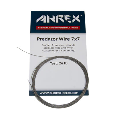 Ahrex Predator Wire in 26lb leader material built for tough musky, pike, and saltwater flies.