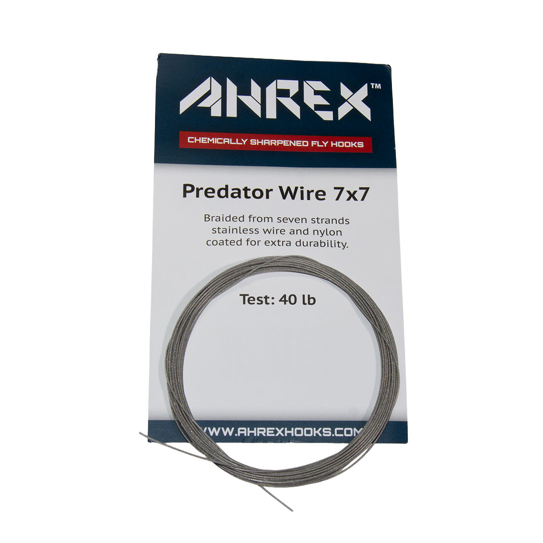 Ahrex Predator Wire 7 strand in 40lb test for fly fishing for musky, pike and toothy predatory fish.