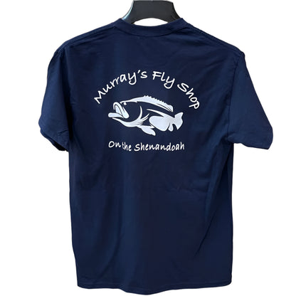 Murray's Bass Popper T-Shirt in navy