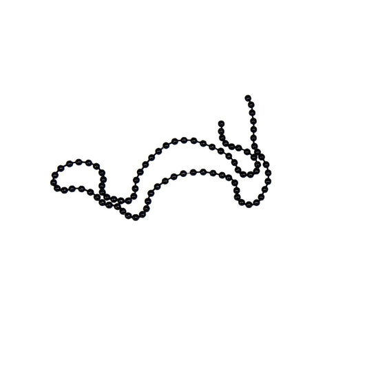 Small black bead chain eyes for fly tying used on streamers and saltwater fly patterns.