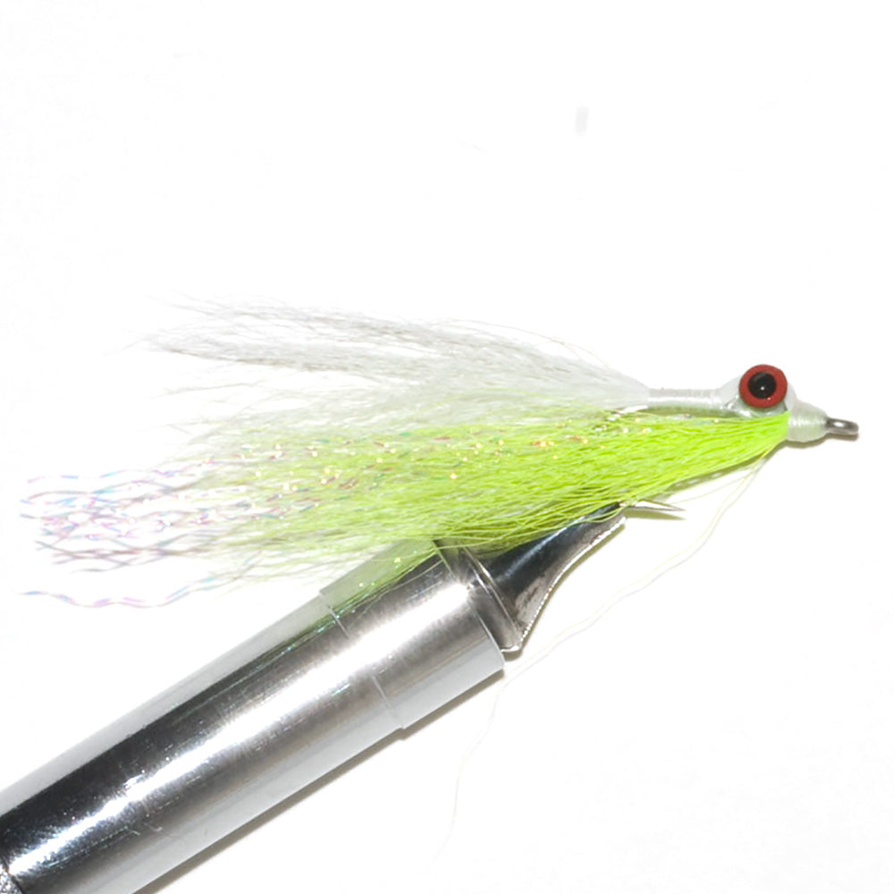 Clouser Minnow Fly - Chartreuse/White