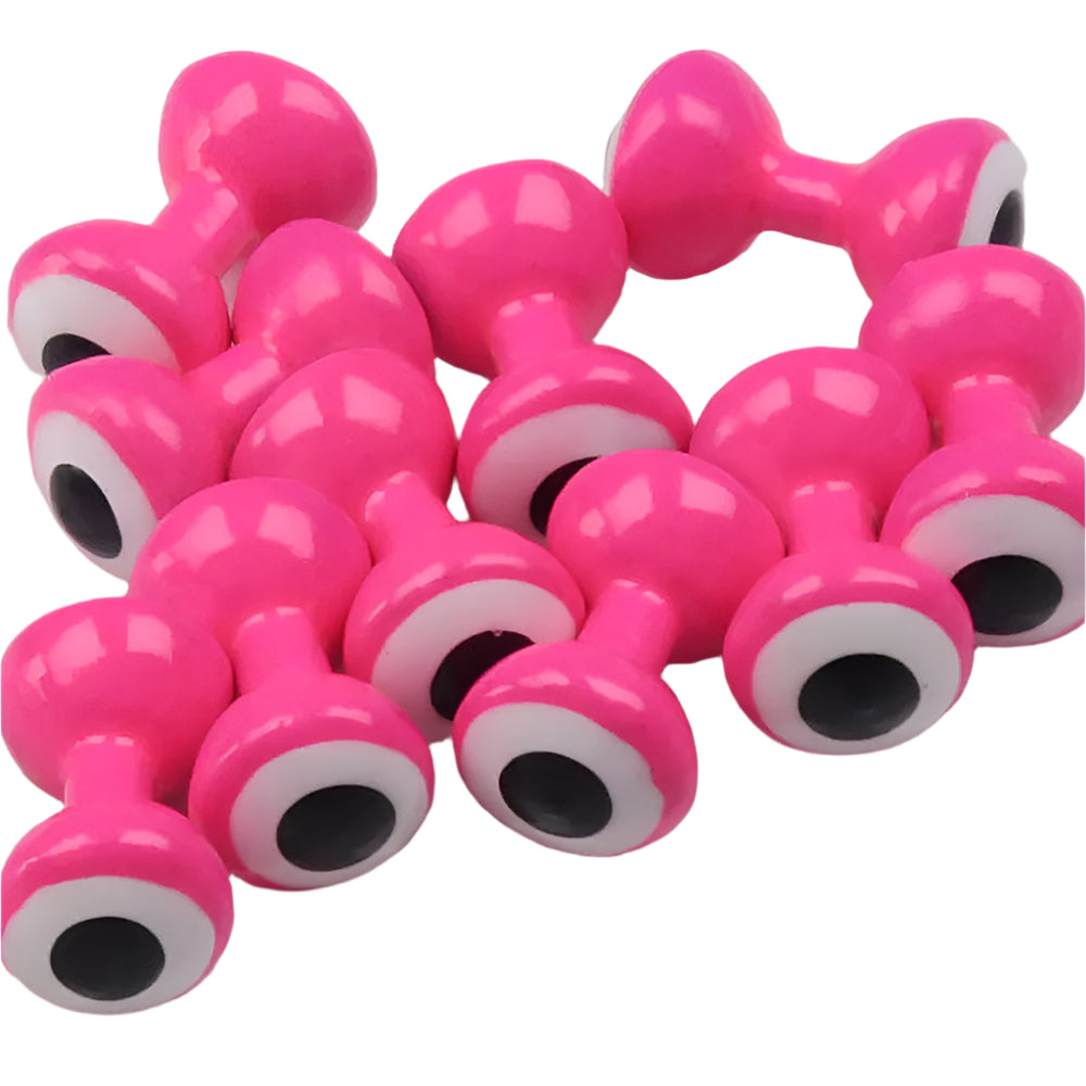 Double Pupil Lead Eyes in Fluorescent Pink