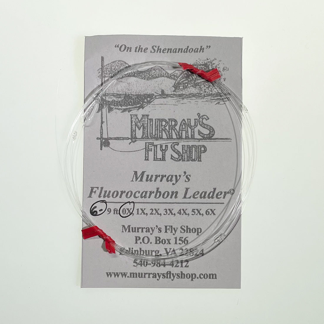 Murray's Hand Tied Knotted Fluorocarbon Leader in 6ft 0X is great for casting large articulated streamers for smallmouth bass
