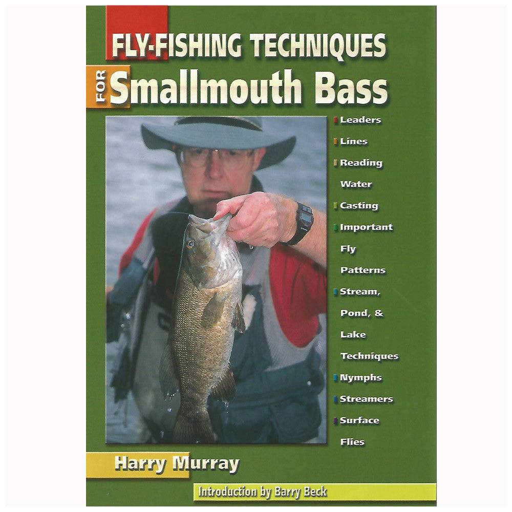 Fly Fishing Techniques for Smallmouth Bass Book showing the front of the book on a white background.