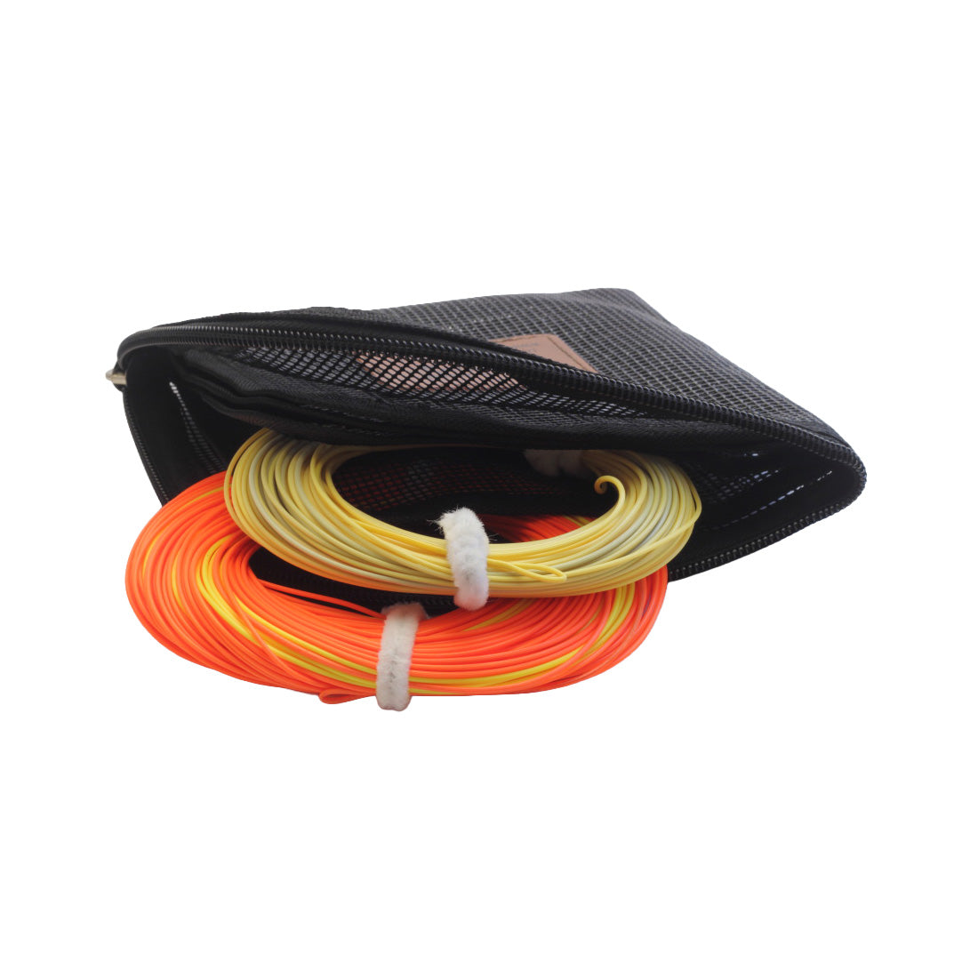 mesh fly line storage bag with 5 inside compartments