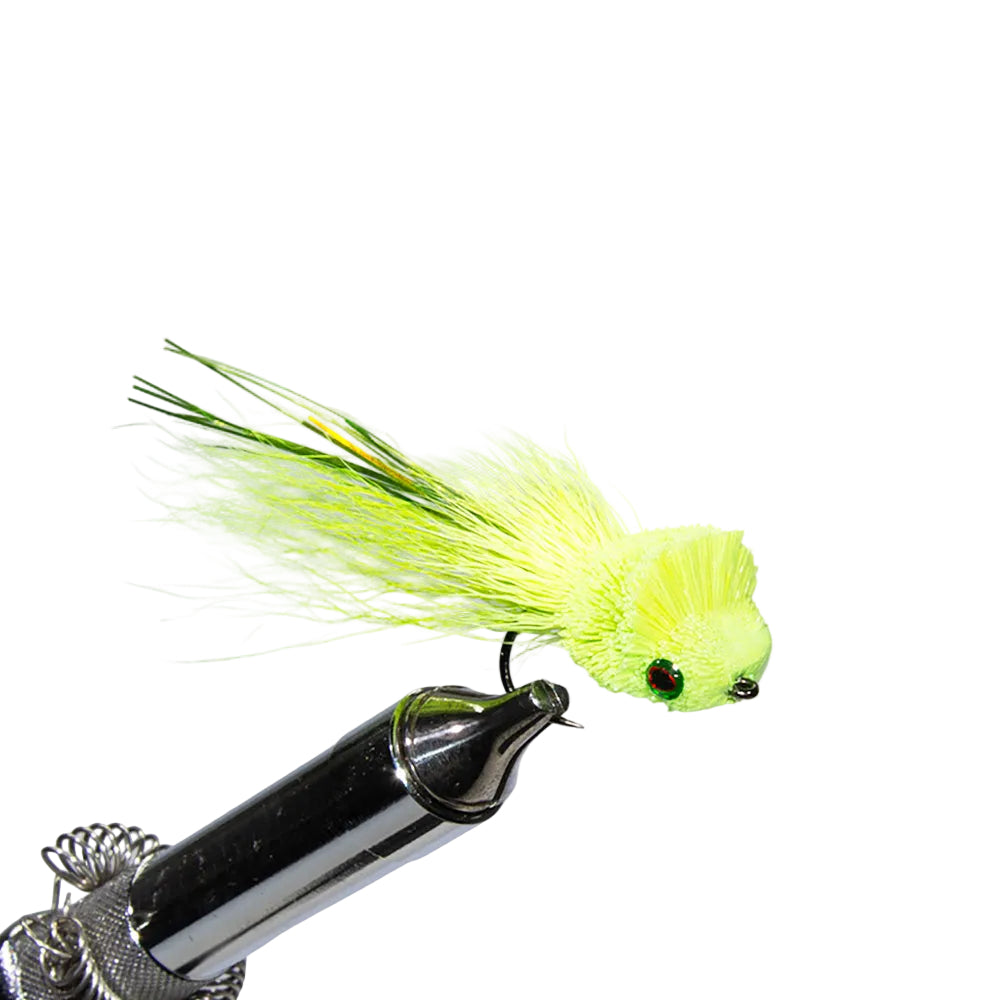 Hathazys Wedge Head Top Water Deer Hair Bass Bug in Chartreuse