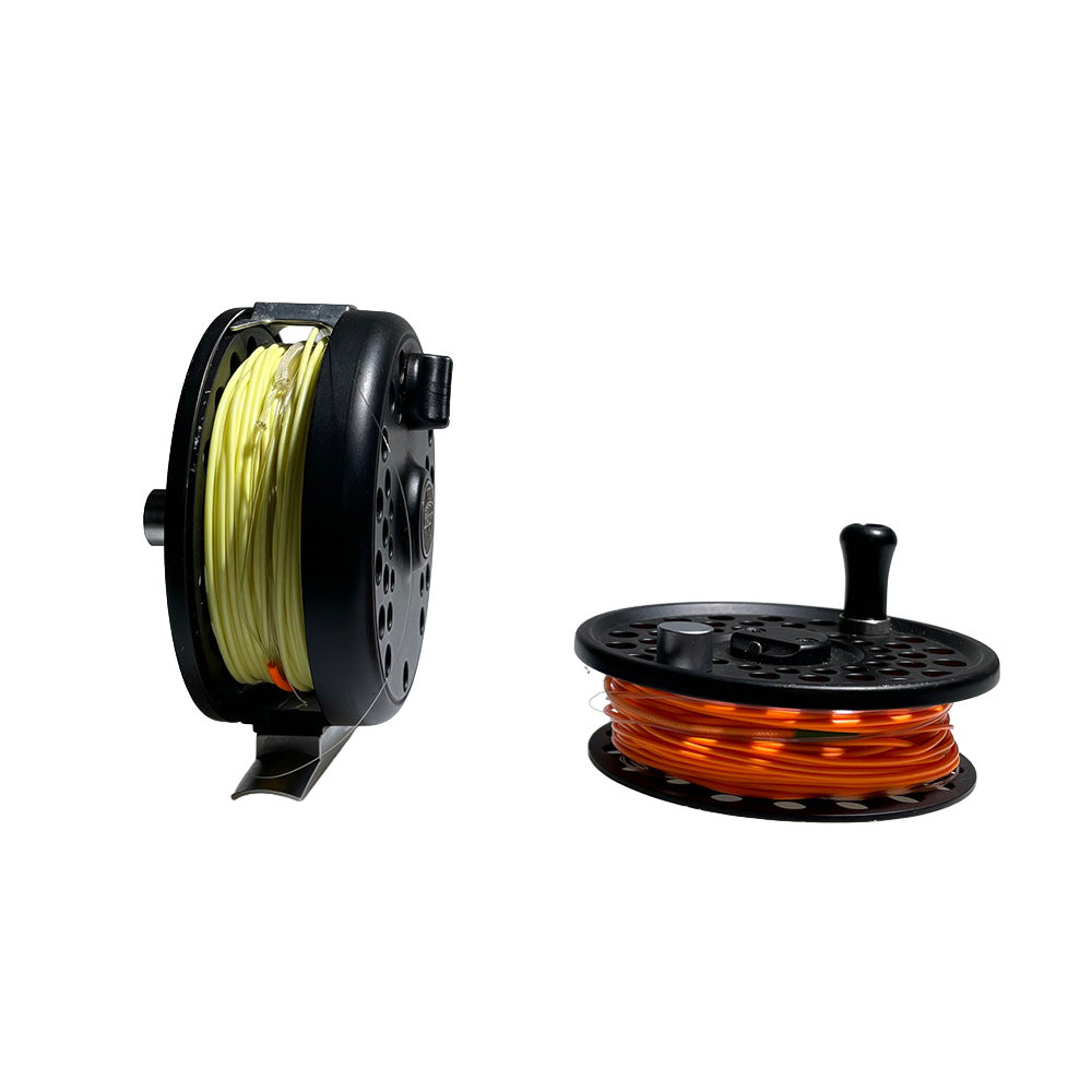 Lamson Pre-Owned DCA-3 Fly Fishing Reel shown with a spare spool being sold as a set