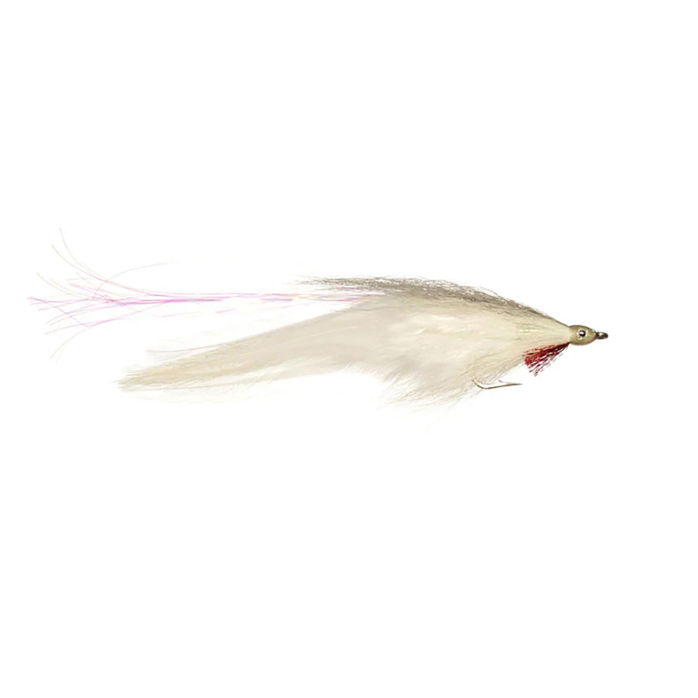Lefty's Big Fish Deceiver streamer fly in Gray/White, size 3/0 – large baitfish pattern for Striped Bass, Tarpon, Pike, and Musky