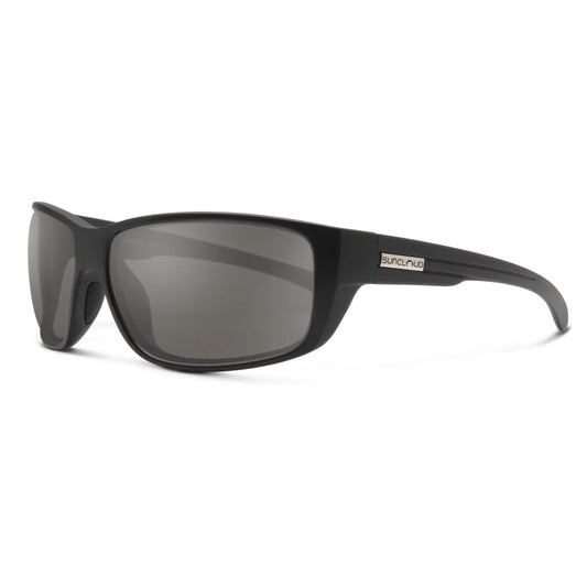 Suncloud Milestone Polarized Sunglasses in Matte Black Frame with Gray lens