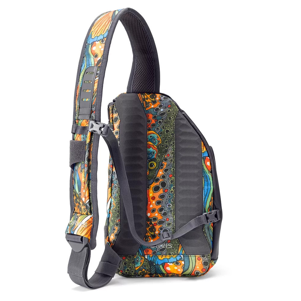 Mini Sling Pack in unbound brown back view