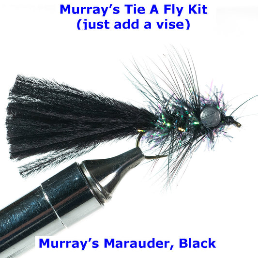 Murray's Marauder, Black Fly Tying Kit
