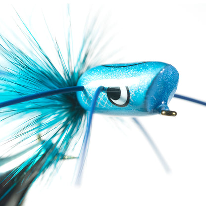 blue fish lure Murray's Fluorescent Popper l Murray's Fly Shop Abu Garcia Ambassadeur C3 Color:Brass/Chartreuse/Glow Boat Length 14 but also especially in