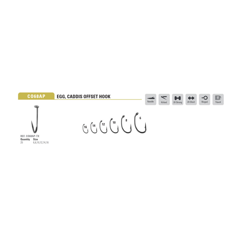 Mustad Heritage Egg Caddis hook CO68AP