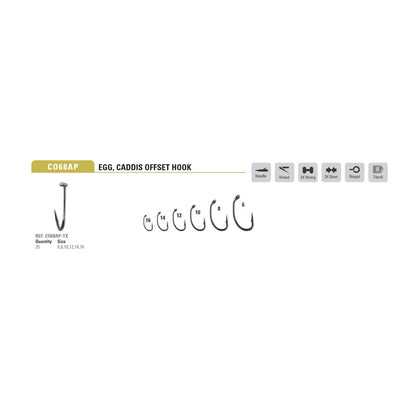 Mustad Heritage Egg Caddis hook CO68AP