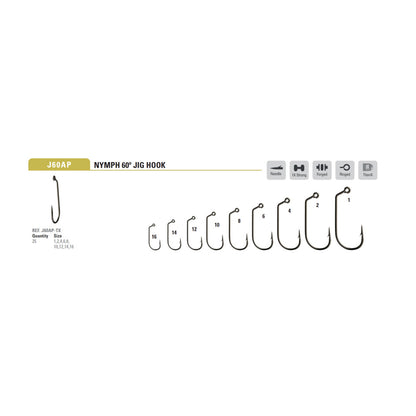 Mustad Heritage J60AP Nymph Jig hook