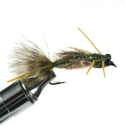 Olive Dragonfly Nymph for smalllmouth bass fly fishing in late summer